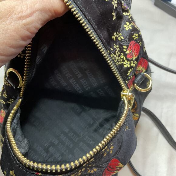 Steve Madden Mini Backpack Crossbody Handbag Gold tone hardware Zipper - Picture 6 of 11